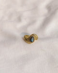 Labradorite Vintage Leaf Statement Ring
