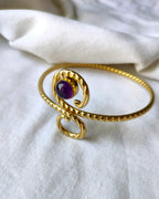 Amethyst Aura Statement Cuff Bracelet