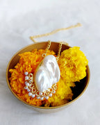 Statement Baroque Pearl Pendant Necklace