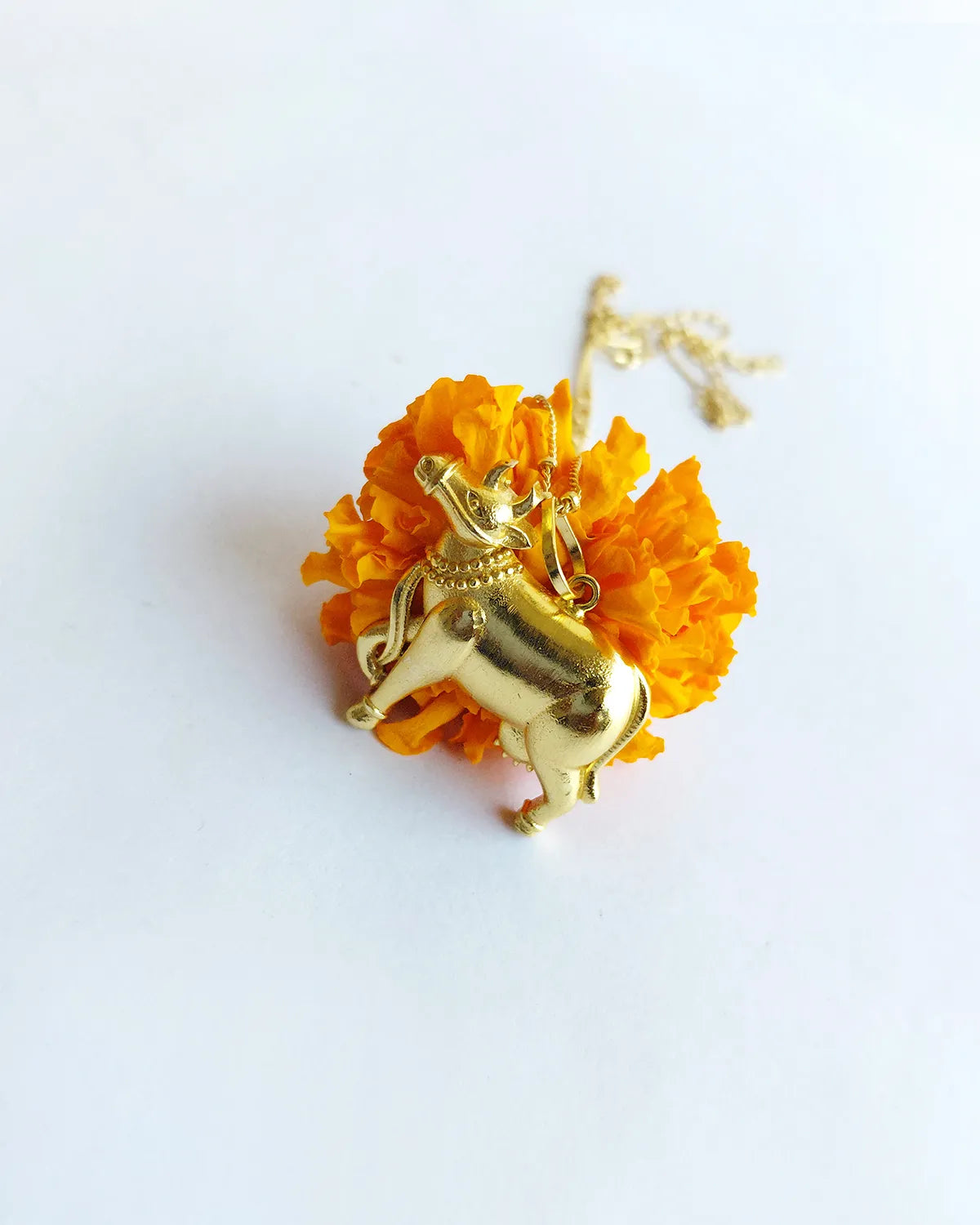 Sacred Cow Gold-Tone Pendant Necklace view 3