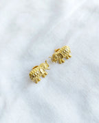 Royal elephant gold statement earrings - photo 2