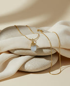 Moonstone Gold Pendant Necklace
