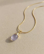 Amethyst Glow Drop Necklace
