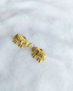 Royal elephant gold statement earrings - photo 3