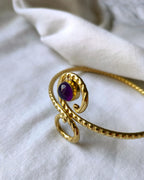 Amethyst Aura Statement Cuff Bracelet