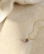 Amethyst Glow Drop Necklace