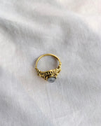 Vintage Scrollwork Gemstone Ring