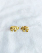 Royal elephant gold statement earrings - photo 4