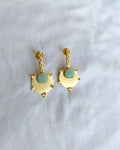 Amazonite 18K Gold Plated Statement Earrings
