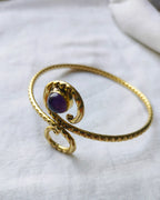 Amethyst Aura Statement Cuff Bracelet
