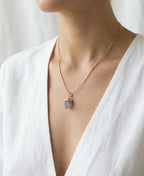 Amethyst Glow Drop Necklace