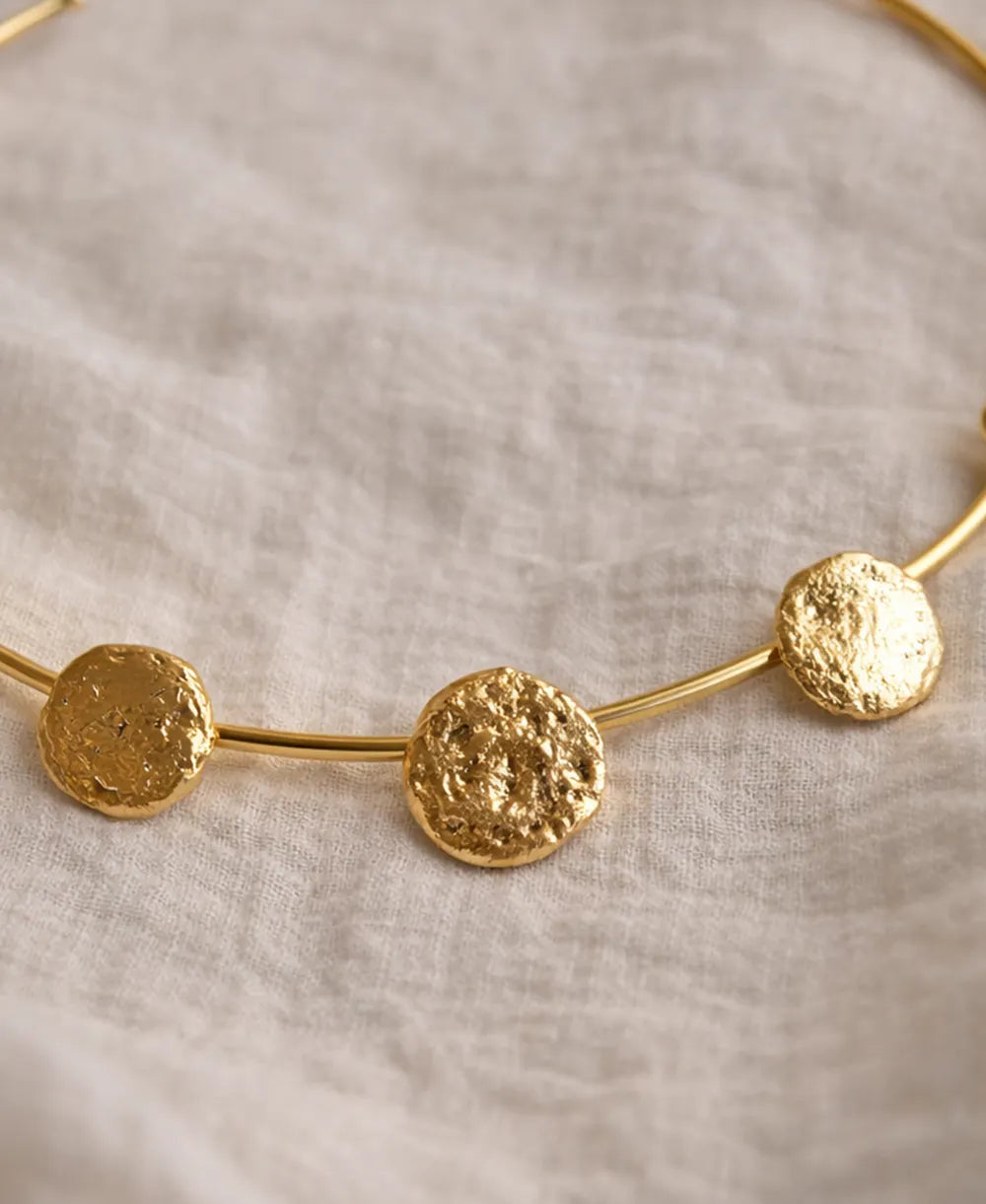 Gold Coin Necklace & Earring Set