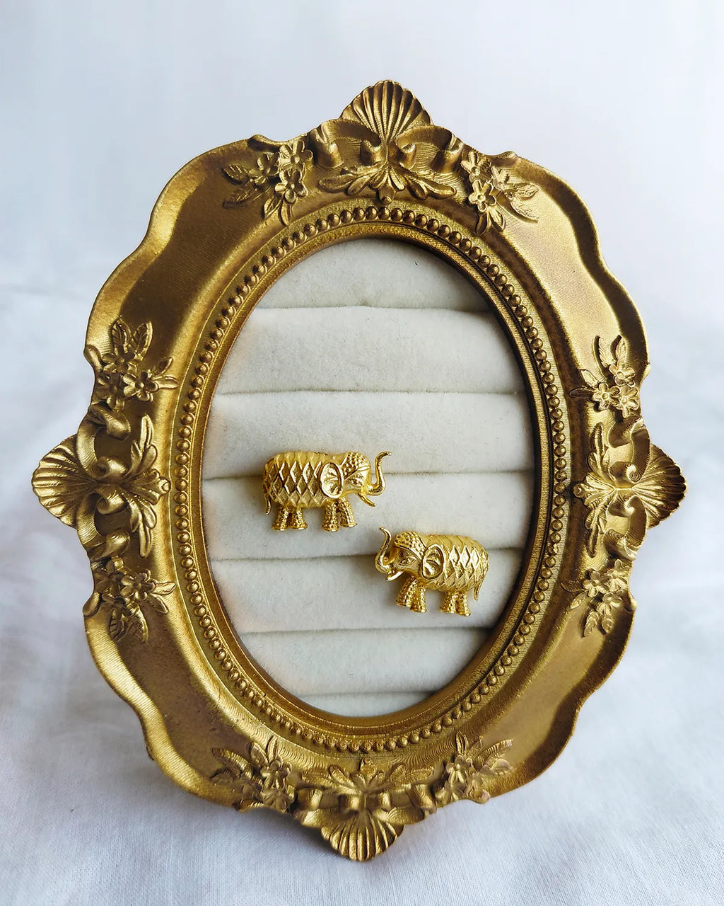 Royal elephant gold statement earrings - photo 5