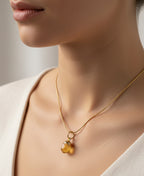 Citrine Gold Pendant Necklace