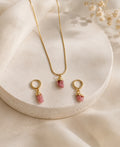 Pink Tourmaline Glow Jewellery Set
