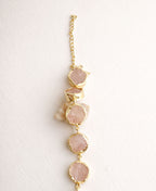 Rose Quartz 18K Gold Plated Bracelet