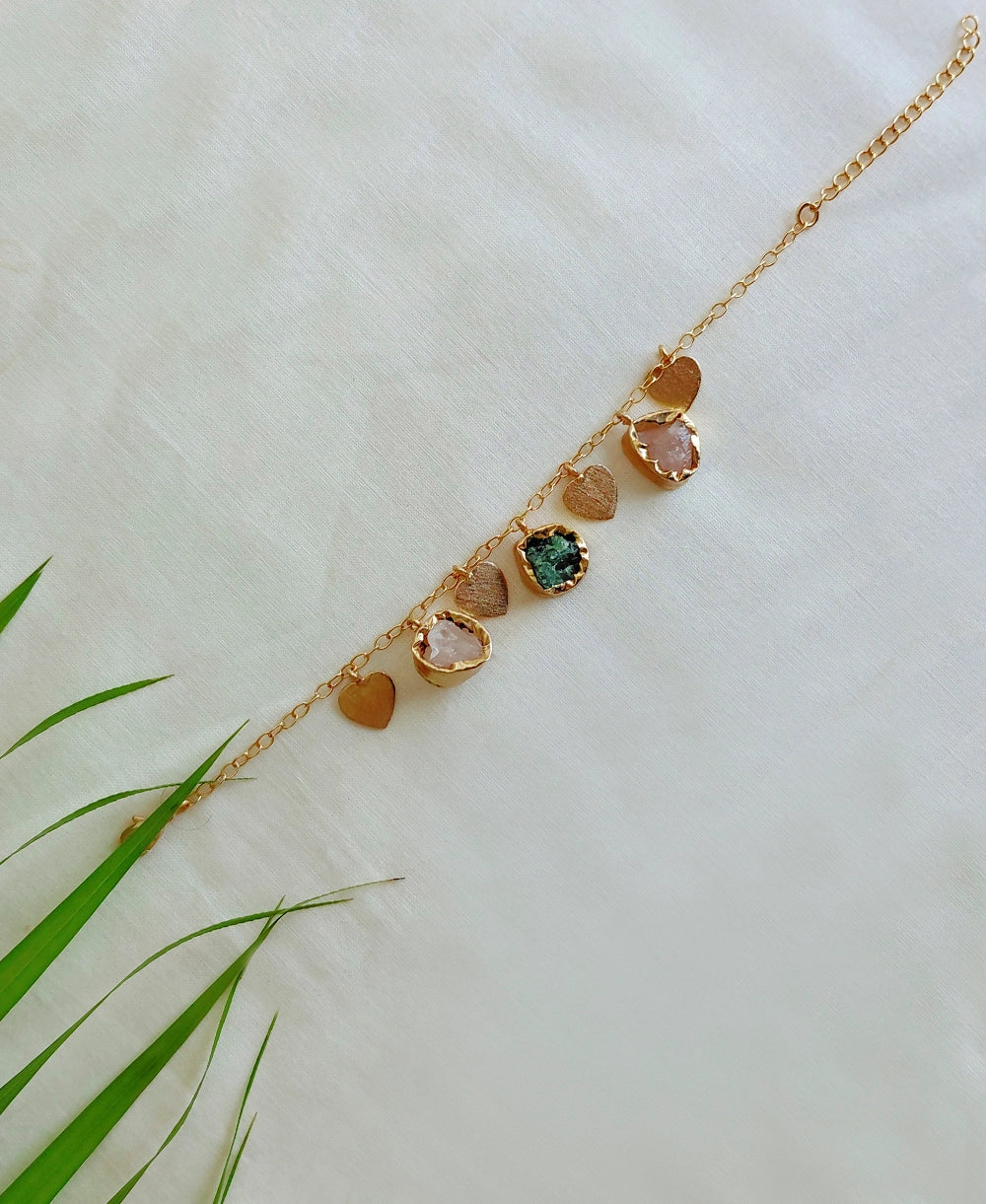 Amour Stone Charm Bracelet