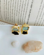 Amazonite & Black Tourmaline Balance Drop Earrings