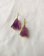 Amethyst Muse 18K Gold Plated Earrings