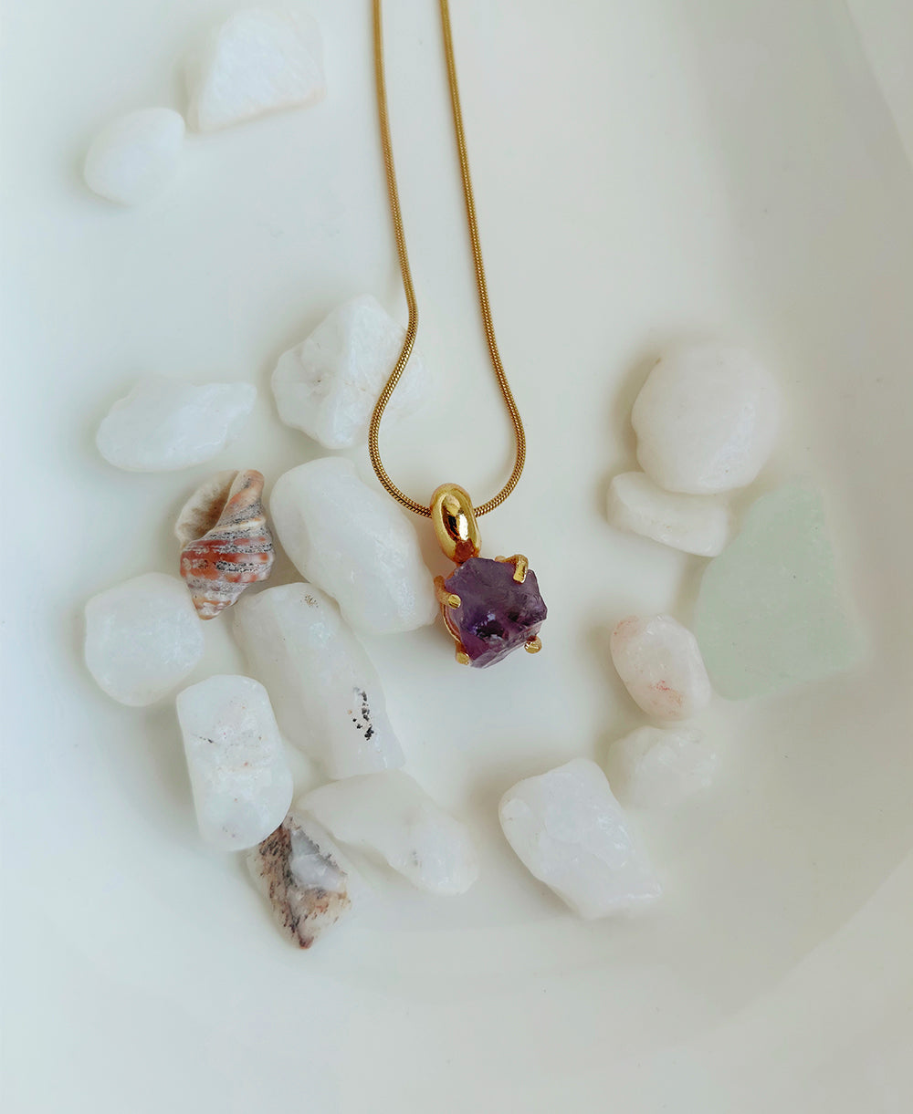 Violet Soul Amethyst 18K Gold Plated Necklace