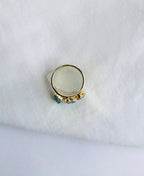 Aquamarine Twin Stone Ring