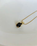 Midnight Onyx 18K Gold Plated Pendant Necklace
