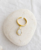 Luna Glow Raw Moonstone Adjustable Ring