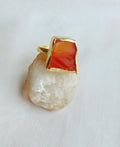Carnelian Ember 18K Adjustable Ring