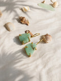 Sea Breeze Amazonite Gold Drop Earrings