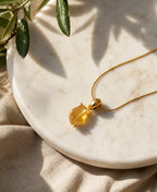 Golden Ray Citrine 18K Gold Plated Necklace