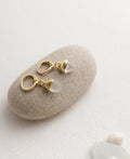 Clear Quartz Glow Drop Hoop Earrings