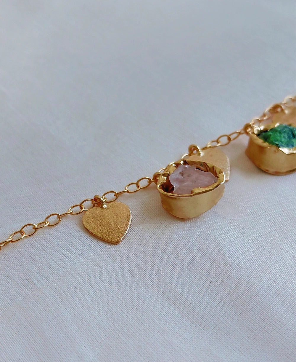 Amour Stone Charm Bracelet