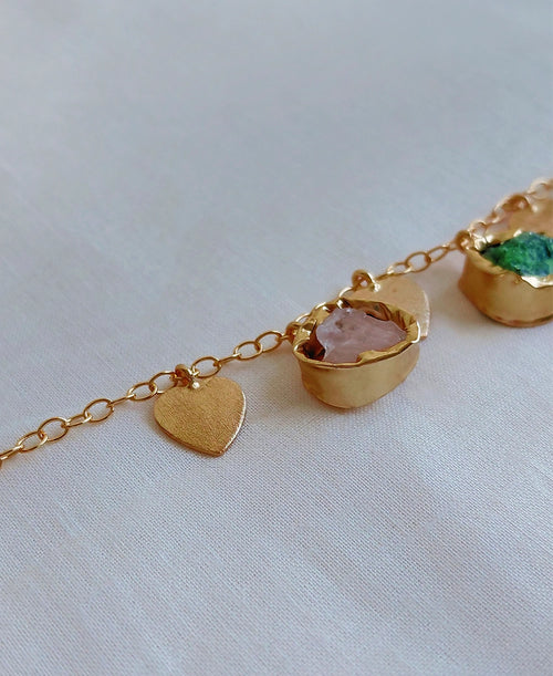 Amour Stone Charm Bracelet