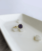 Elegant Amethyst adjustable gold ring with deep purple gemstone for daily wear.