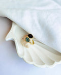 Garnet & Aquamarine Adjustable Ring