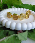Golden Glow Raw Citrine Statement Bracelet