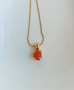 Sun Ember Carnelian 18K Gold Plated Necklace