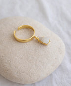 Luna Glow Raw Moonstone Adjustable Ring