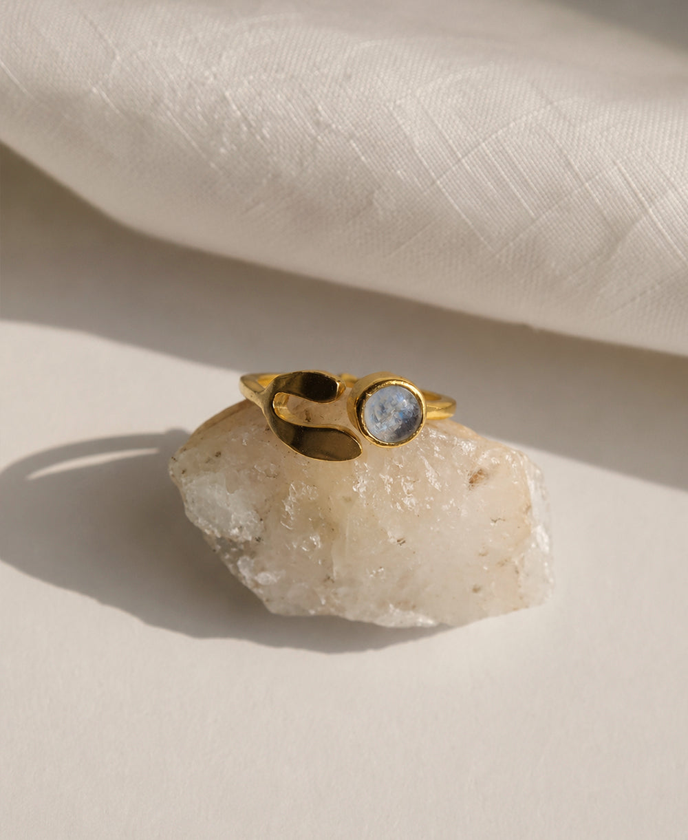 Moon Glow 18K Gold Plated Ring