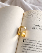Solmist Muse 18K gold plated geometric cutout cuff ring, photo 4