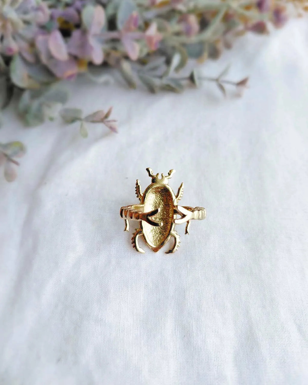 Amethyst Scarab Muse Ring