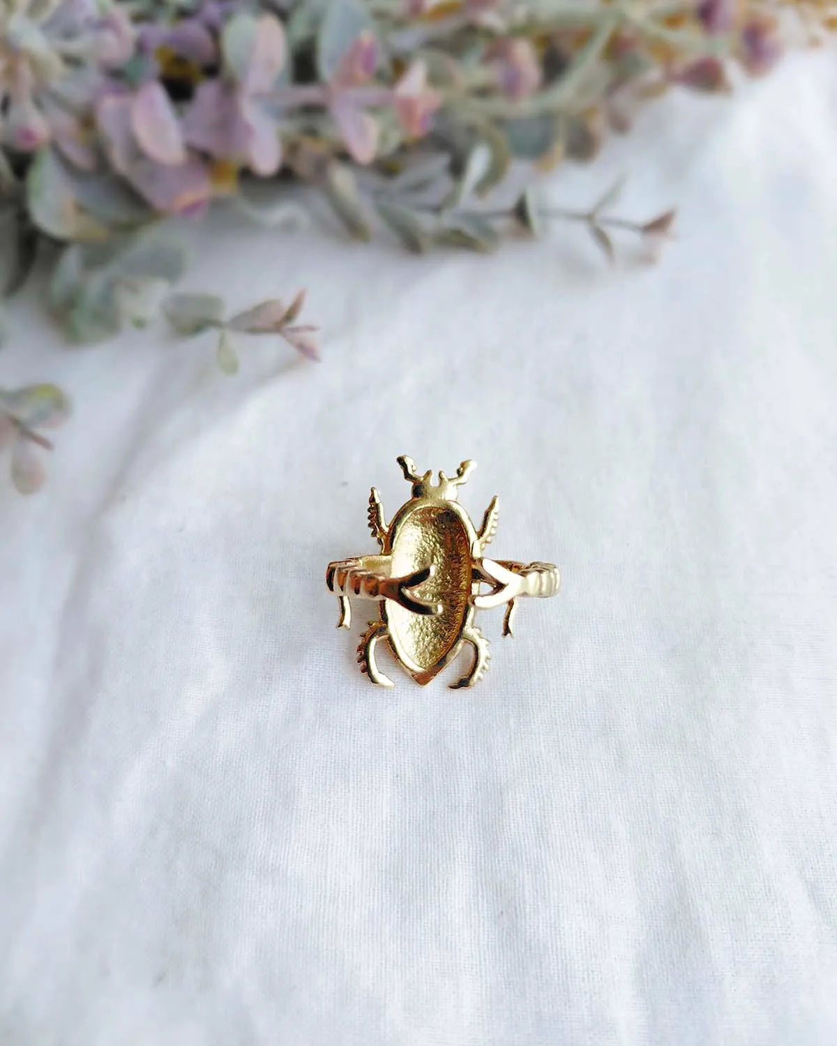 Amethyst Scarab Muse Ring