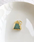 Aqua Muse Amazonite Gold Ring
