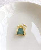 Aqua Muse Amazonite Gold Ring