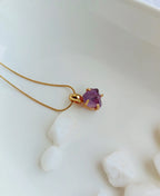 Violet Soul Amethyst 18K Gold Plated Necklace