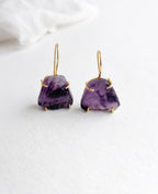 Purple Prism Amethyst Dangle Earrings