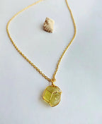 Natural Lemon Quartz Necklace