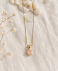 Blush Aura Rose Quartz 18K Gold Plated Necklace