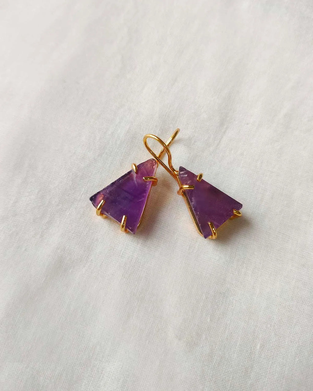 Amethyst Muse 18K Gold Plated Earrings
