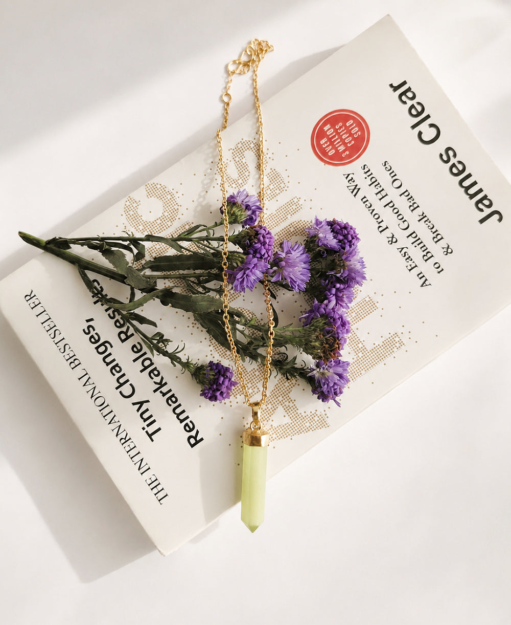 Lemon Jade Serenity Gold Necklace